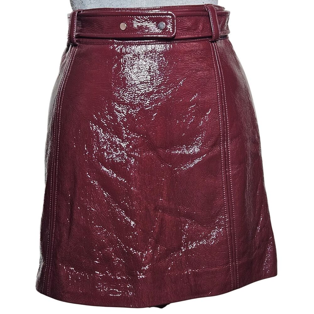 Capulet Patent Vegan Faux Leather Mini Skirt Size XS